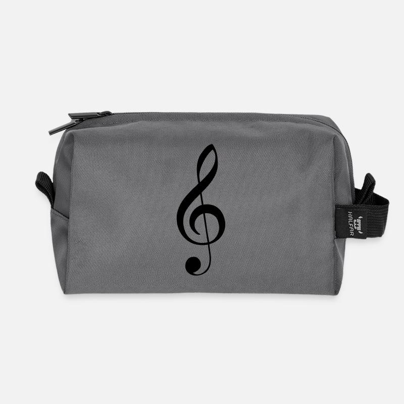Clef treble clef - Recycled Toiletry Zip Bag - anthracite