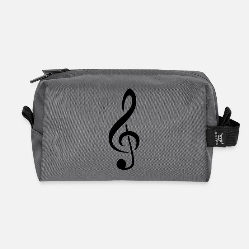 g Violinschlüssel klassische Musikpartitur - Recycelte Kulturtasche - Anthrazit
