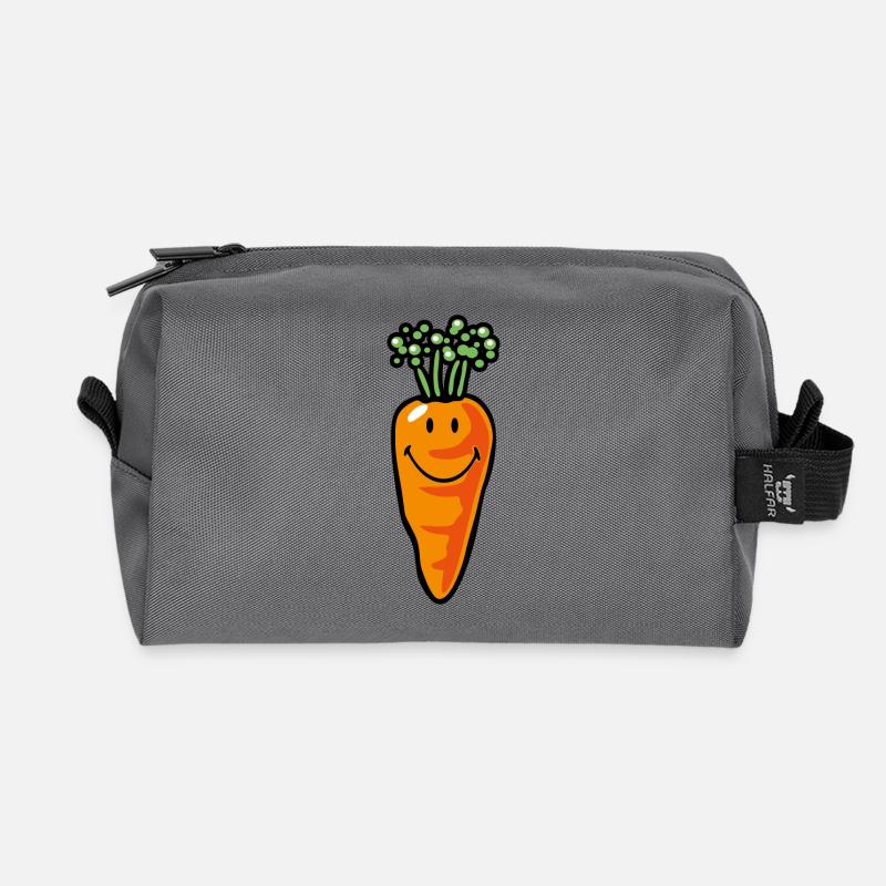 Smiley Carrot - Recycelte Kulturtasche - Anthrazit