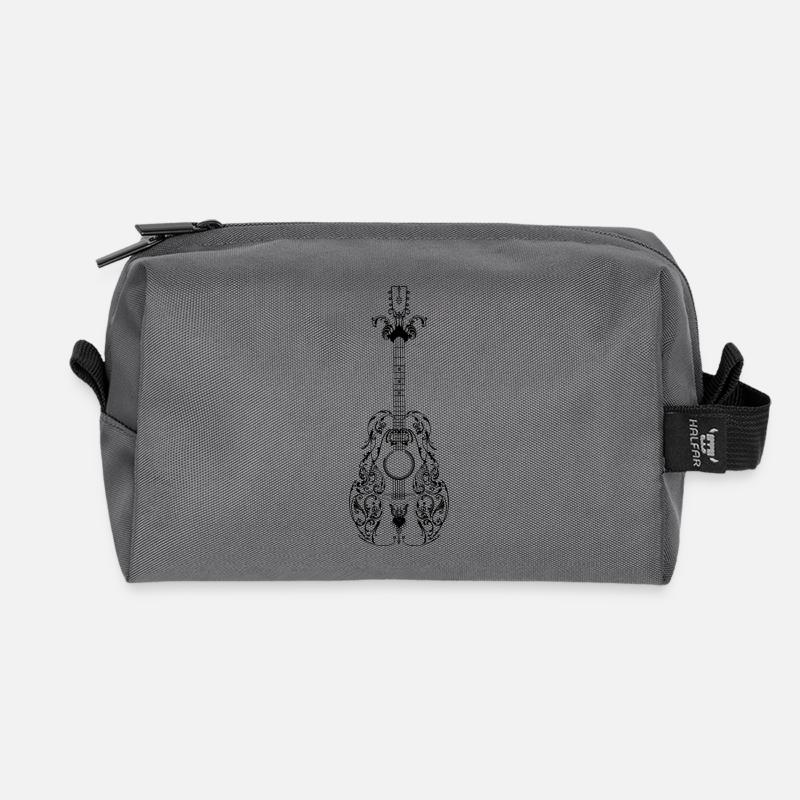 Gitarre Gitarrist Geschenkidee - Recycelte Kulturtasche - Anthrazit
