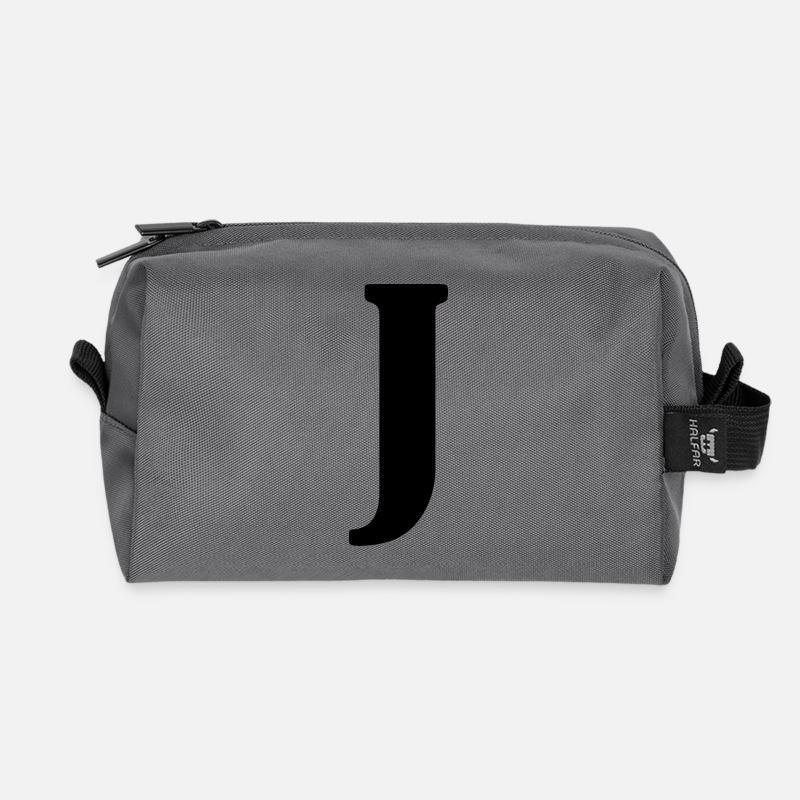 J - Recycled Toiletry Zip Bag - anthracite