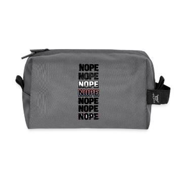 Nein, Neon-Glitch-Textstack - Recycelte Kulturtasche - Anthrazit - Vorne