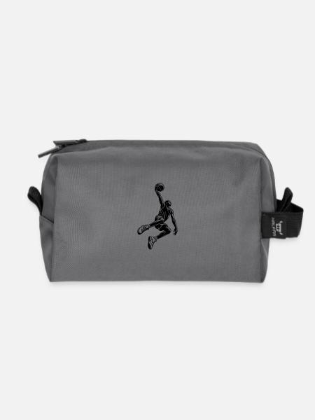 Basketball Dunking - Recycelte Kulturtasche - Anthrazit