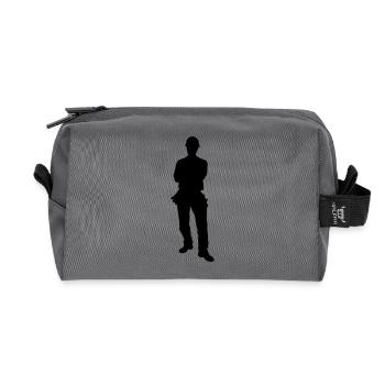 carpenter profession - Recycled Toiletry Zip Bag - anthracite - Front