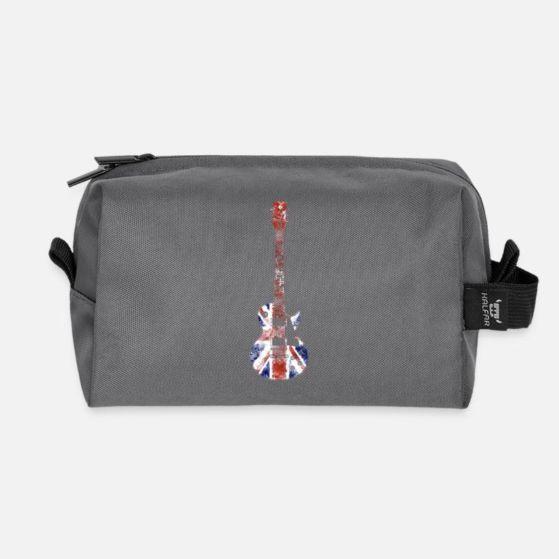 Union Jack Guitar - Recycelte Kulturtasche - Anthrazit