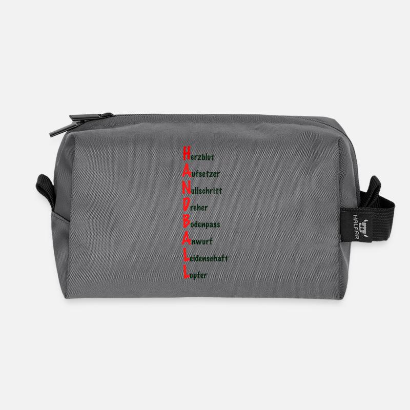 HANDBALL Anagramm Typo Kunst - Recycelte Kulturtasche - Anthrazit