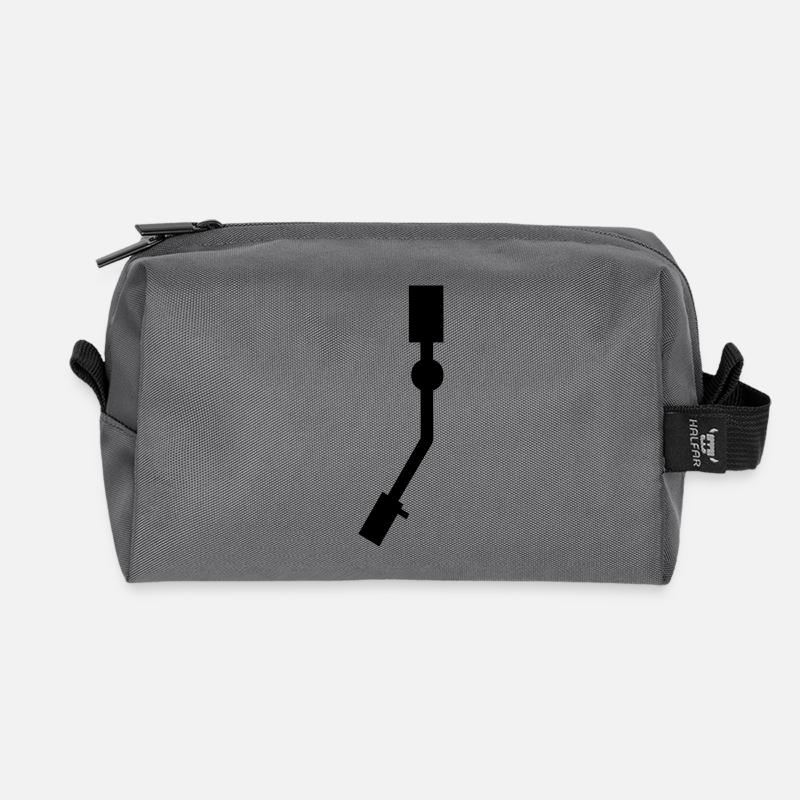 Turntable Needle - Recycled Toiletry Zip Bag - anthracite