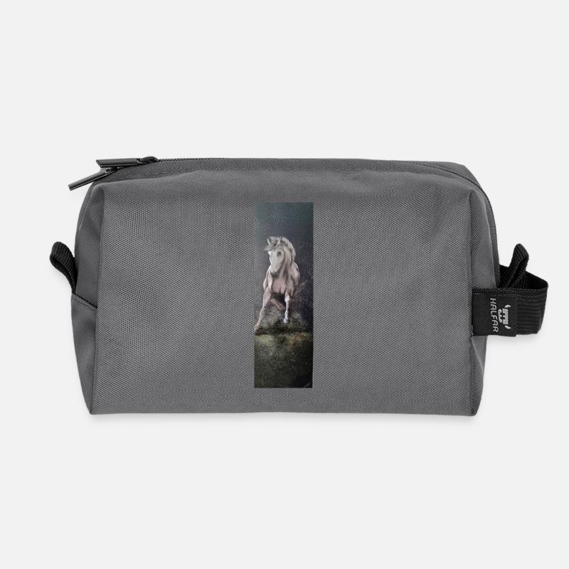 Wild horse - Recycelte Kulturtasche - Anthrazit