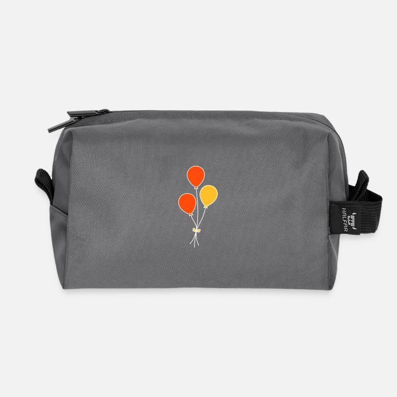 Luftballons dreifarbig - Recycelte Kulturtasche - Anthrazit