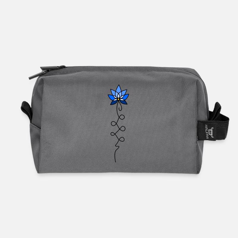 Unalome Lotus - Recycelte Kulturtasche - Anthrazit