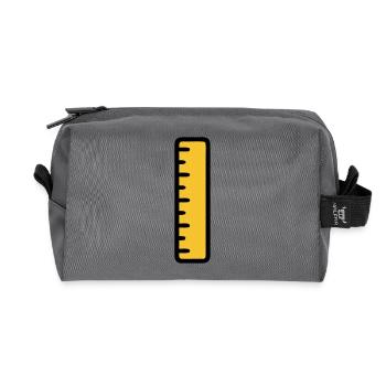 Lineal Mathe Geometrie Schule - Recycelte Kulturtasche - Anthrazit - Vorne
