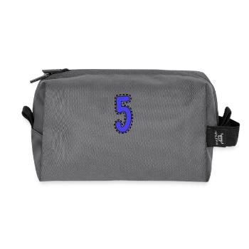 5 - Recycled Toiletry Zip Bag - anthracite - Front