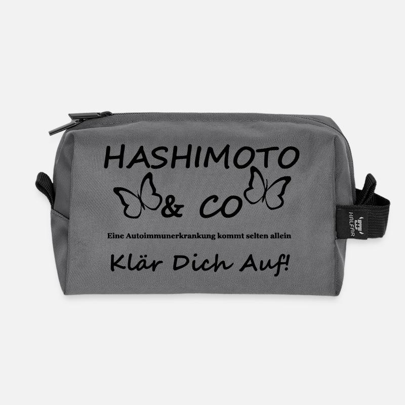 Hashimoto & Co Geschenk - Recycelte Kulturtasche - Anthrazit