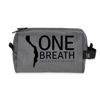 One Breath (custom color) - Trousse de toilette en tissu recyclé - anthracite - Devant