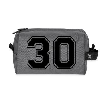 30 - Recycled Toiletry Zip Bag - anthracite - Front