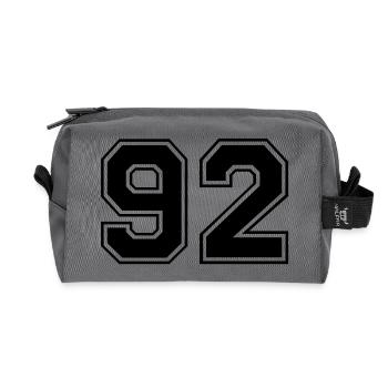 92 - Recycled Toiletry Zip Bag - anthracite - Front