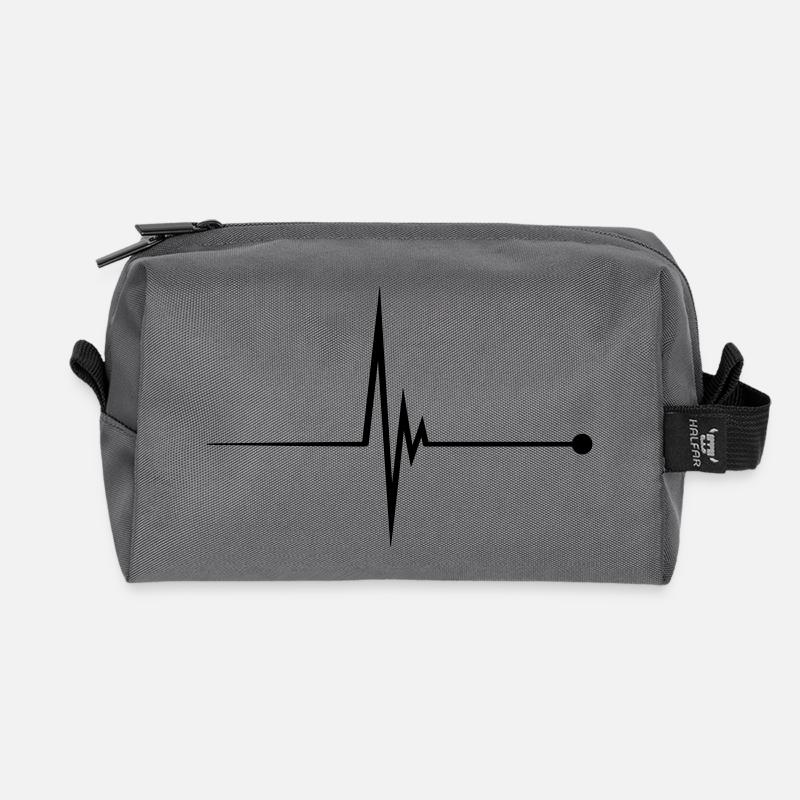 Heartbeat Pulse - Recycelte Kulturtasche - Anthrazit
