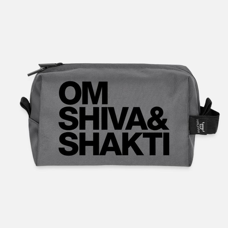 OM SHIVA & SHAKTI - Recycelte Kulturtasche - Anthrazit