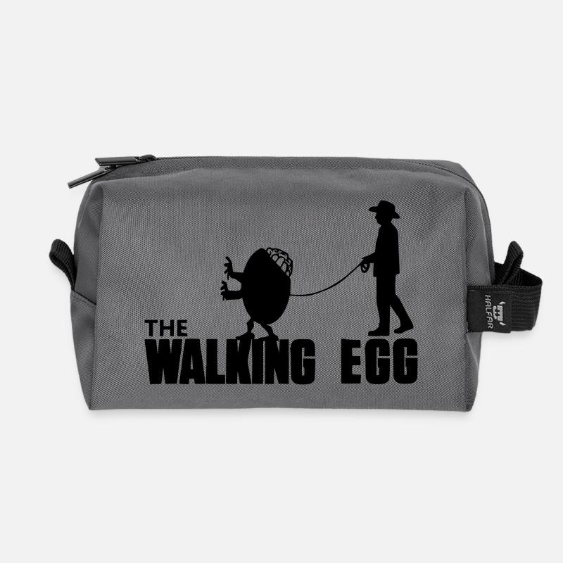 The Walking Egg - Trousse de toilette en tissu recyclé - anthracite