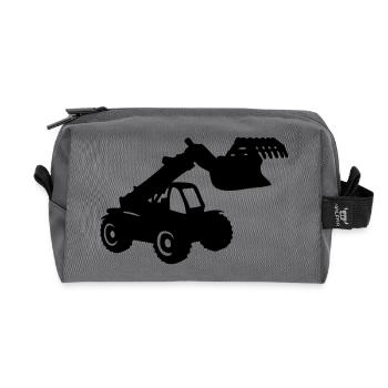 fork loader - Recycled Toiletry Zip Bag - anthracite - Front