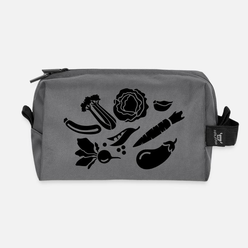 Gemüse - Recycelte Kulturtasche - Anthrazit