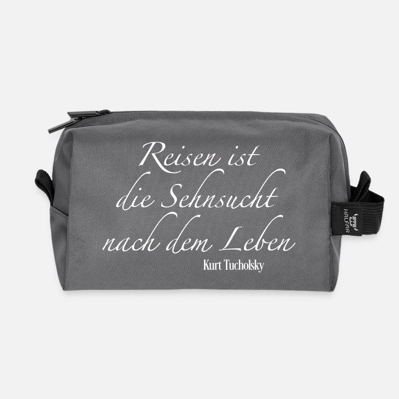 reisen - Recycelte Kulturtasche - Anthrazit