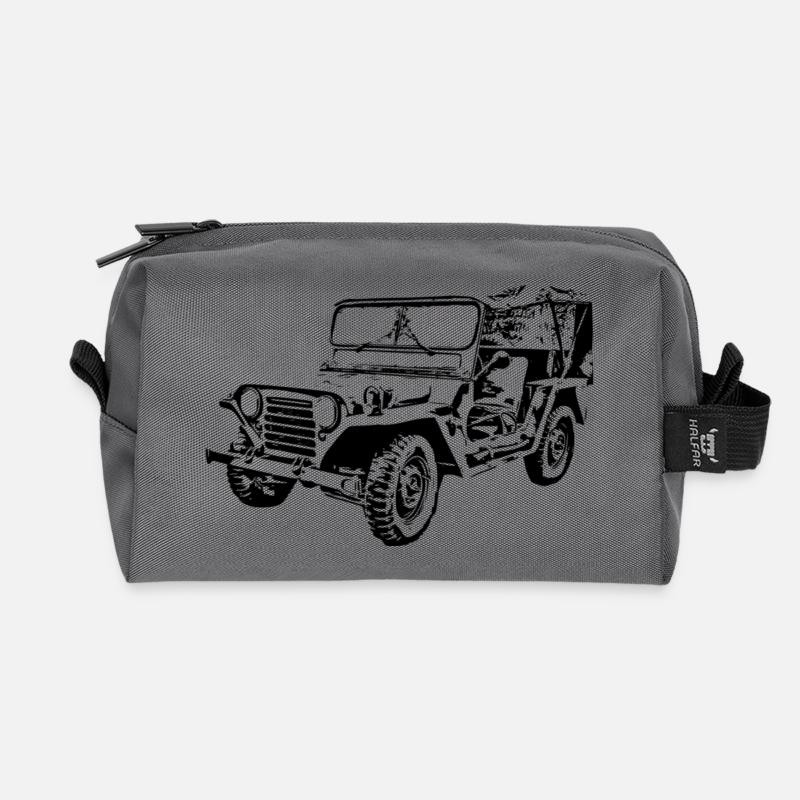 Auto - Recycelte Kulturtasche - Anthrazit