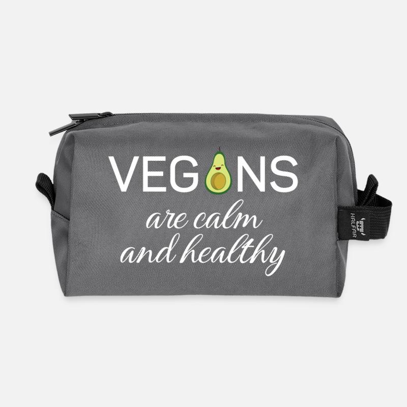 Veganer sind ruhig und gesund - Recycelte Kulturtasche - Anthrazit