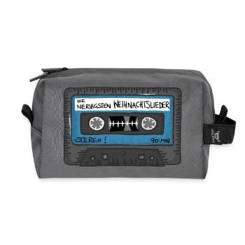 Retro Tape - die nervigsten Weihnachtslieder 90min - Recycelte Kulturtasche - Anthrazit - Vorne