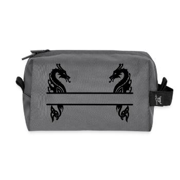 Viking Deux Dragons - Trousse de toilette en tissu recyclé - anthracite - Devant