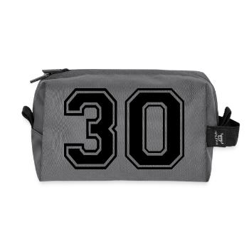 30 - Recycled Toiletry Zip Bag - anthracite - Front