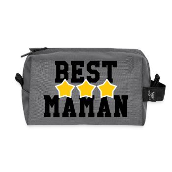 Beste Mama - Muttertag - Recycelte Kulturtasche - Anthrazit - Vorne