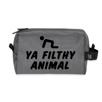 Ya Filthy Animal - Recycelte Kulturtasche - Anthrazit - Vorne