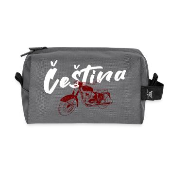 Tschechisches Oldtimer Motorrad - Recycelte Kulturtasche - Anthrazit - Vorne