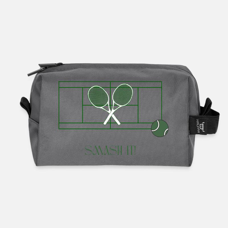 Game. Set. Match. - Recycled Toiletry Zip Bag - anthracite