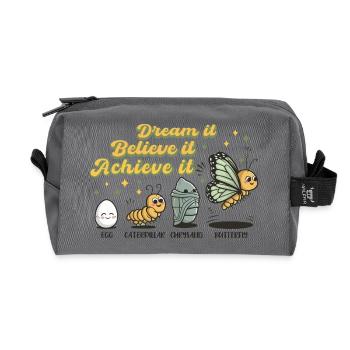 Chenille Papillon Ecole Evolution Cadeau - Trousse de toilette en tissu recyclé - anthracite - Devant