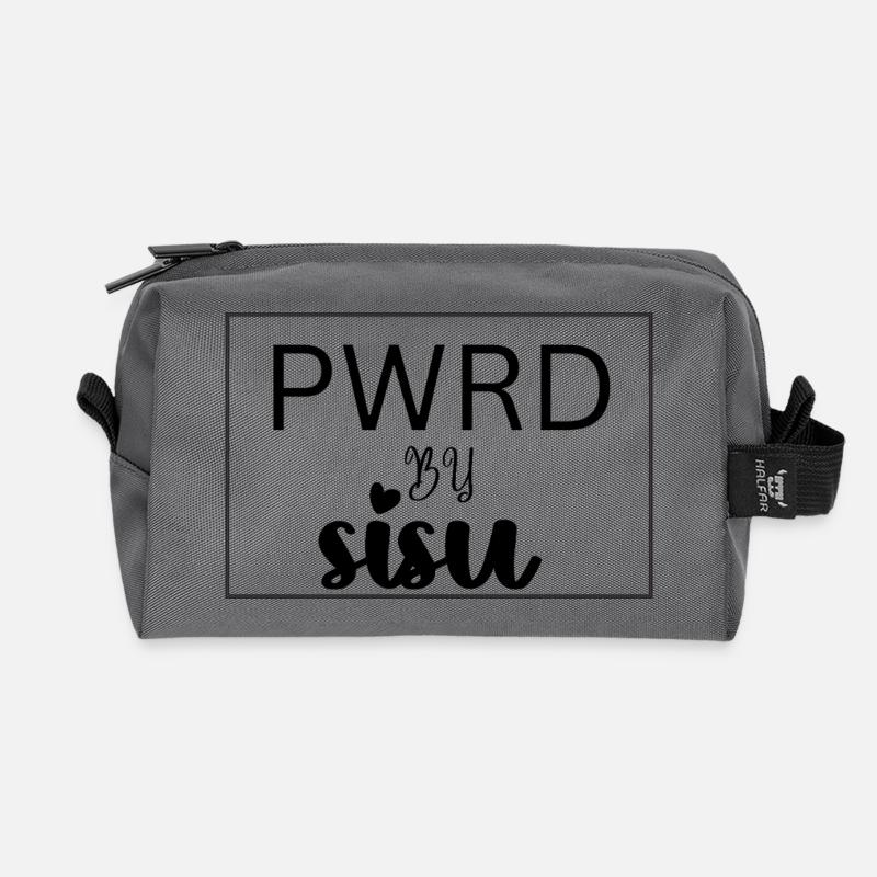 powered by sisu - Recycled Toiletry Zip Bag - anthracite