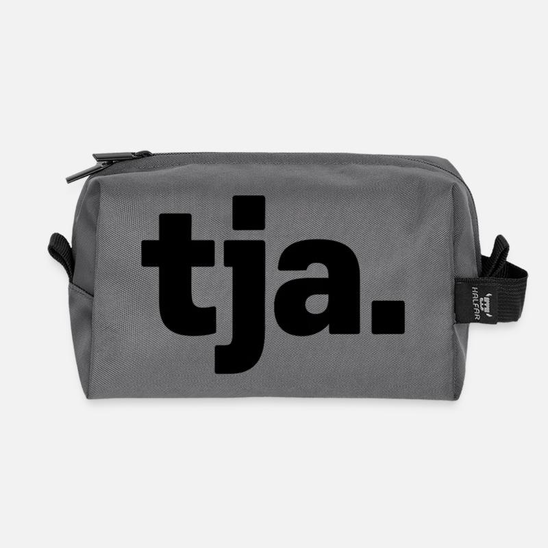 Well. Minimalist saying design - Recycled Toiletry Zip Bag - anthracite