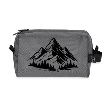 Berge Wald Landschaft - Recycelte Kulturtasche - Anthrazit - Vorne