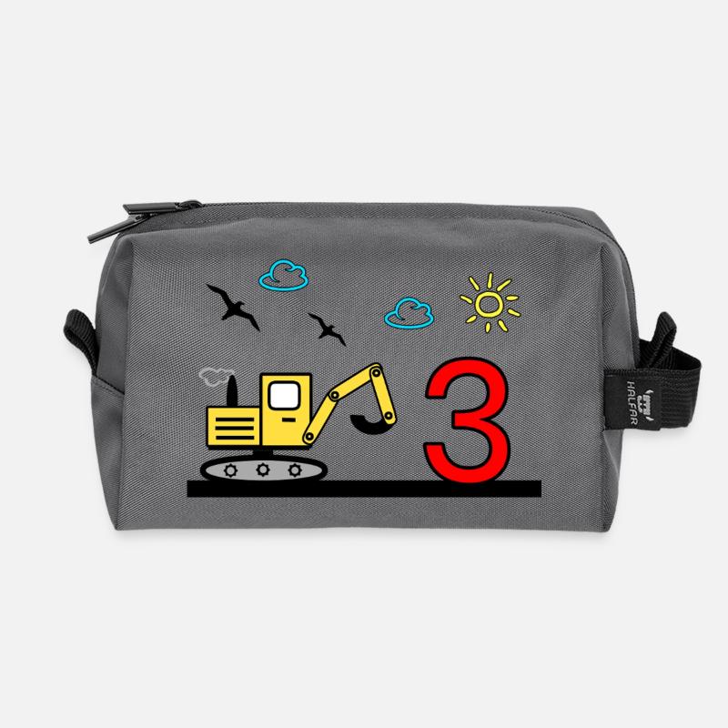 Bagger - Recycelte Kulturtasche - Anthrazit