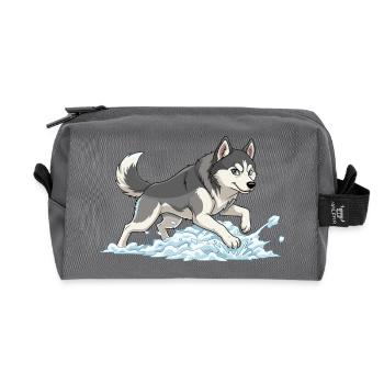 Husky Sprint in Snow Foam - Recycled Toiletry Zip Bag - anthracite - Front
