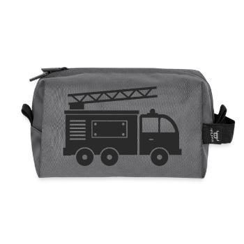 Fire truck - Recycled Toiletry Zip Bag - anthracite - Front