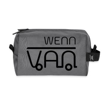 Wenn dann Van! Vanlife - Recycelte Kulturtasche - Anthrazit - Vorne