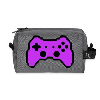 Retro Gamepad Controller Gamer - Recycelte Kulturtasche - Anthrazit - Vorne