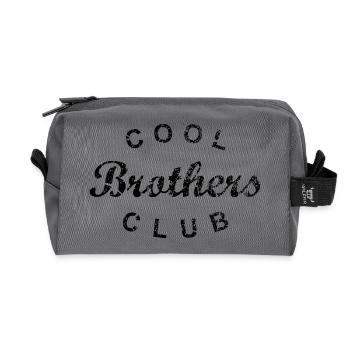 Cool Brothers Club Brother Gift - Recycled Toiletry Zip Bag - anthracite - Front