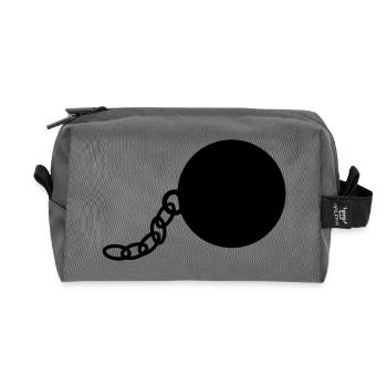 Kette und Eisenkugel - Recycelte Kulturtasche - Anthrazit - Vorne