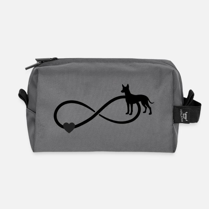 Xoloitzcuintle Infinity - Trousse de toilette en tissu recyclé - anthracite