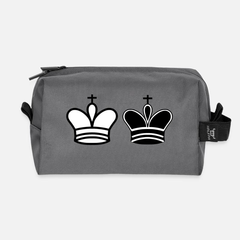 schach King - Recycelte Kulturtasche - Anthrazit