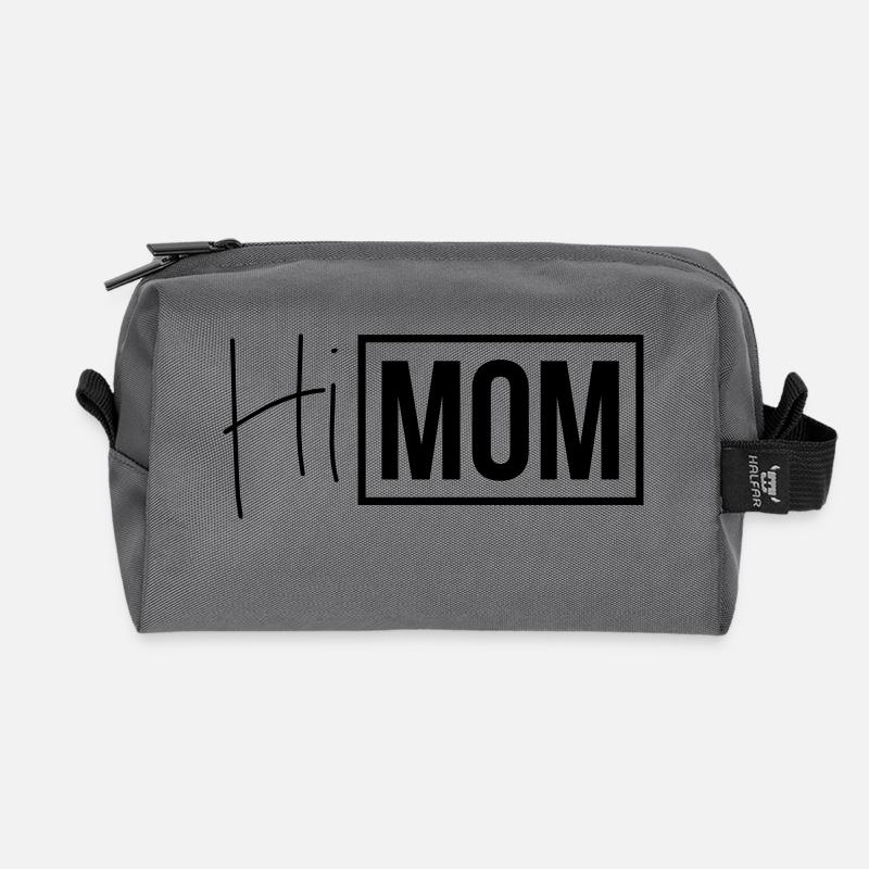 hi mom - Recycelte Kulturtasche - Anthrazit