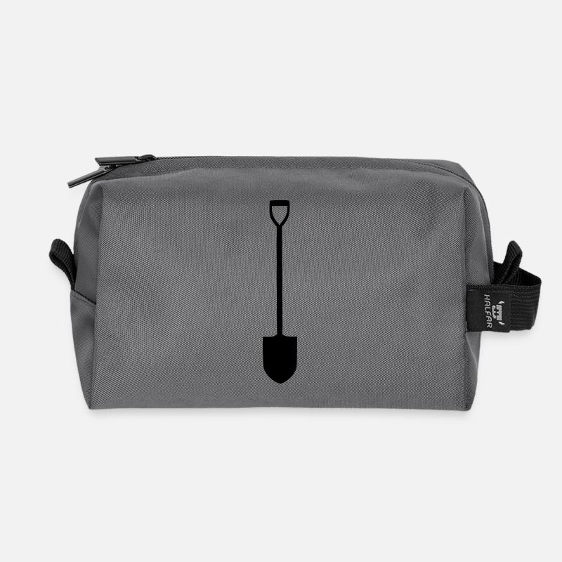 Shovel - Recycled Toiletry Zip Bag - anthracite